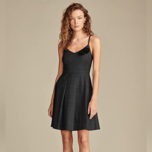NWT Lucky Brand Plaid Fit And Flare Mini Dress, Size Small - Picture 1 of 8